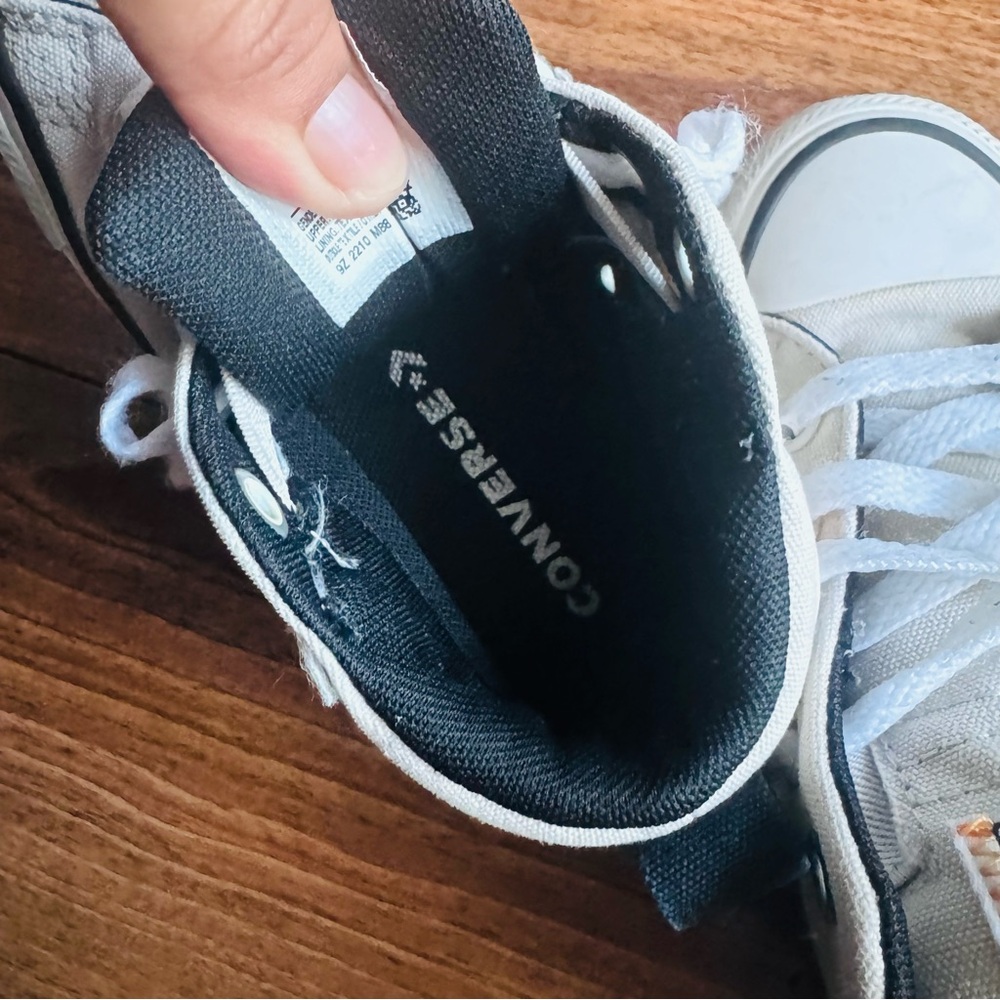 Converse All Star Cream and Black Sneakers